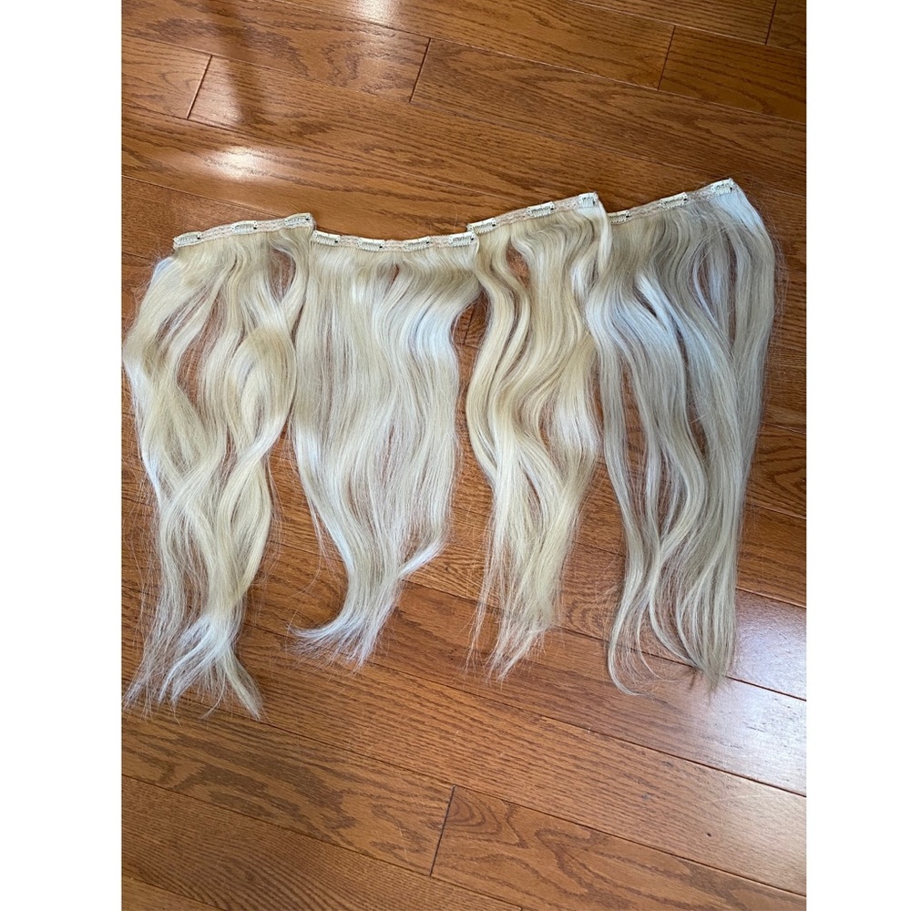 Bellami platinum blonde clip-in extensions
